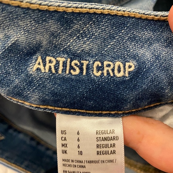 American Eagle artist crop jeans size 6 - Picture 3 of 5